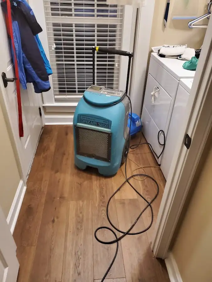 Commercial dehumidifier deployed for Flood Damage Cleanup in South Boston